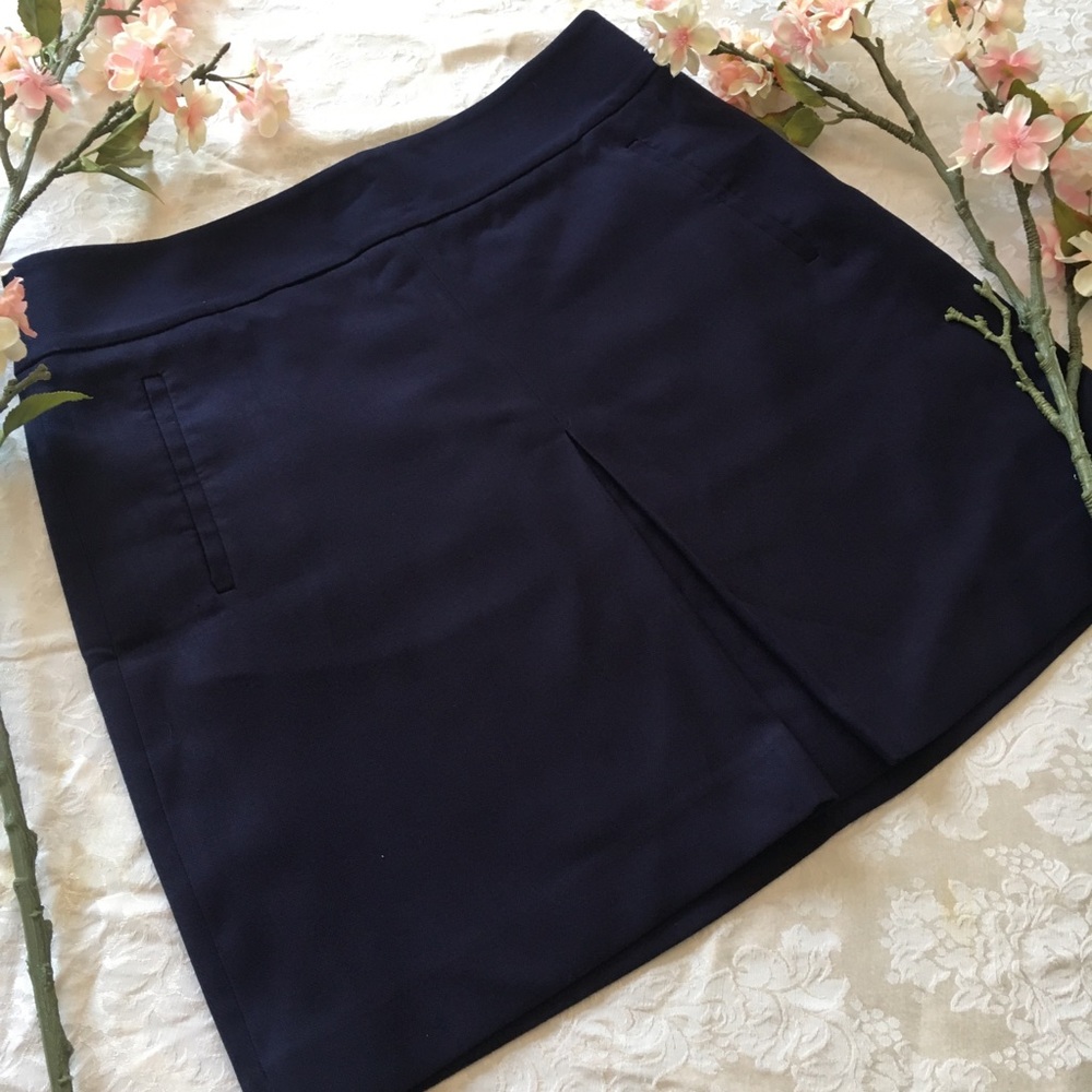 LOFT Navy A-line Skirt